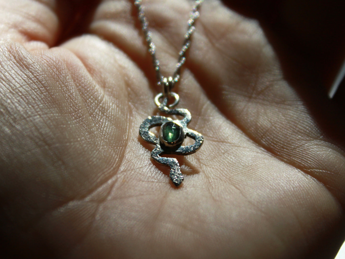 Parti Sapphire Snake Necklace