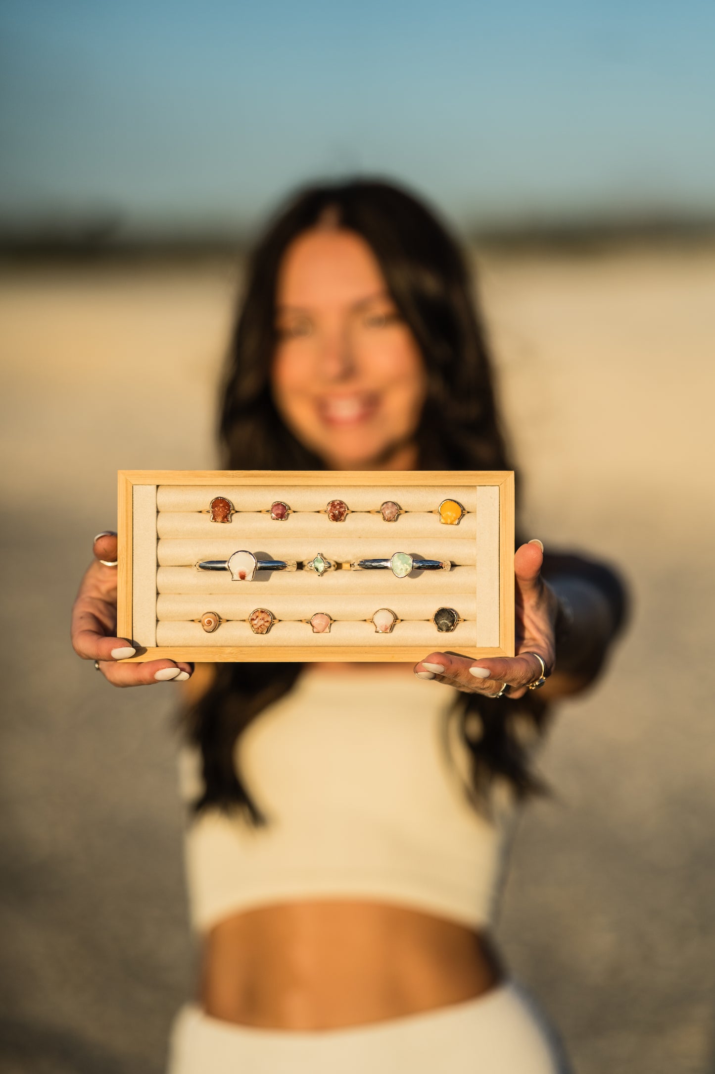 Peruvian Blue Opal in Sterling Silver Ring- Size 6