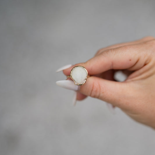 14K Gold Filled Calico Scallop Ring- Size 7