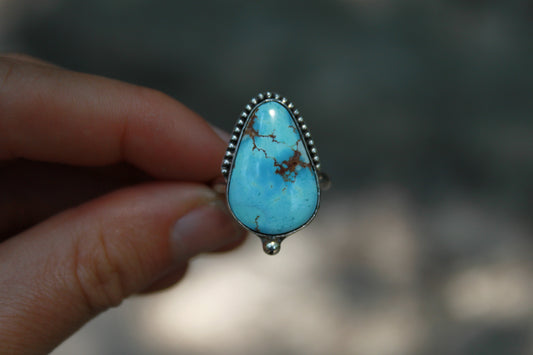 Golden Hills Turquoise in Sterling Silver- Size 6.5