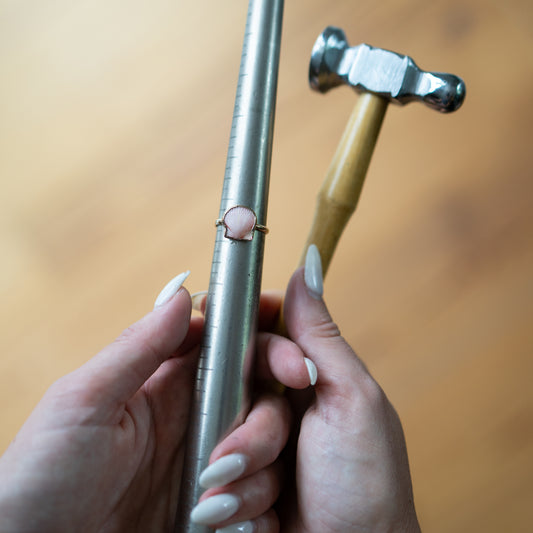 14K Gold Filled Calico Scallop Ring- Size 6.75