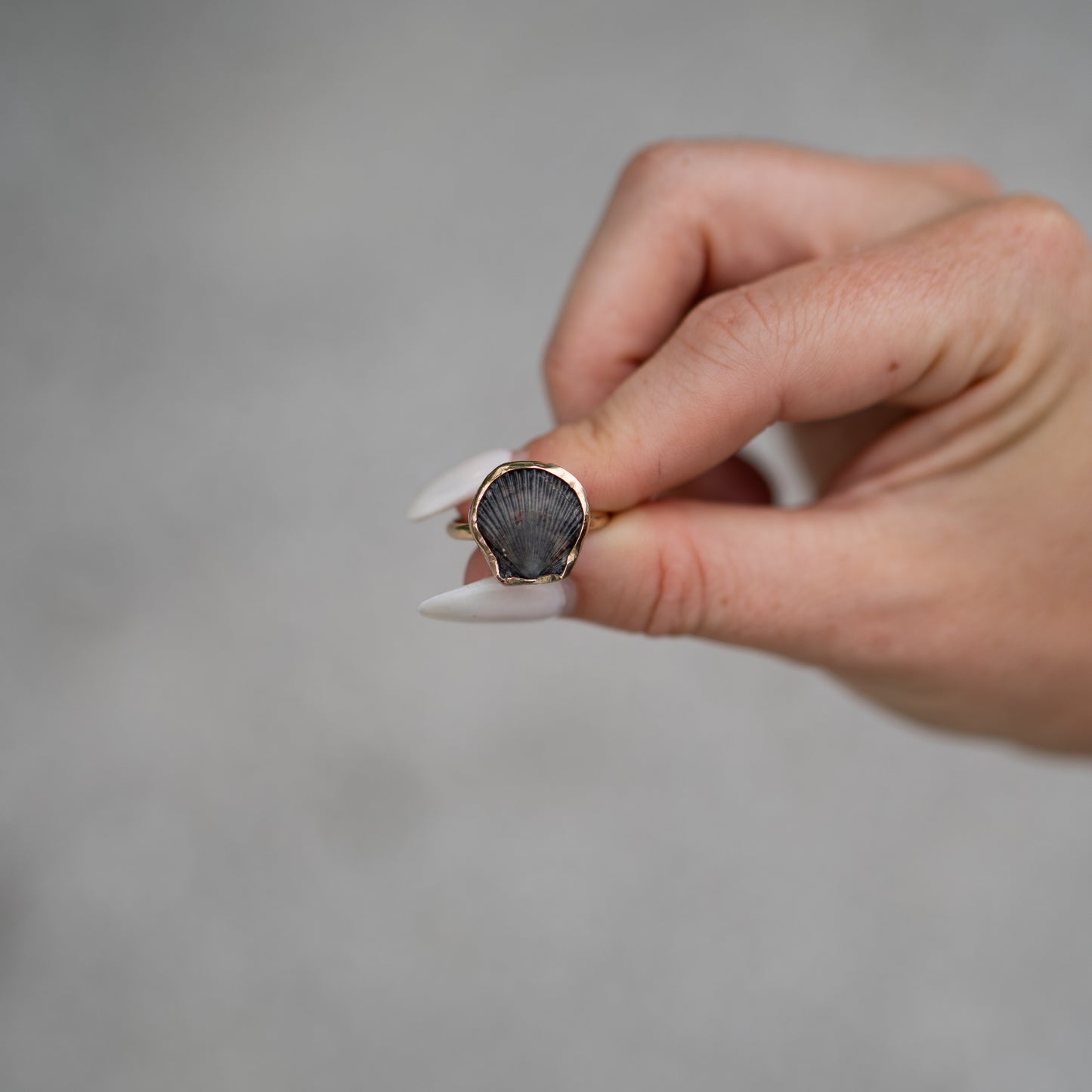 14K Gold Filled Calico Scallop Ring- Size 8