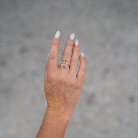 14K Gold Filled Calico Scallop Ring- Size 7.75