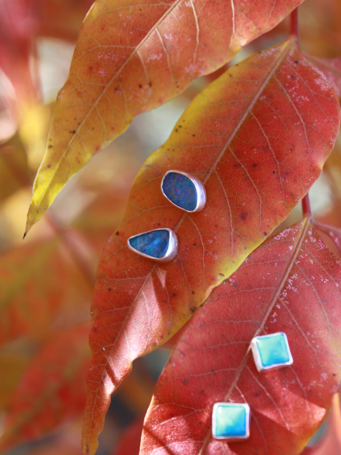 Australian Opal Stud Earrings