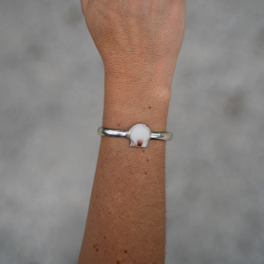 Calico Scallop Sterling Silver Cuff