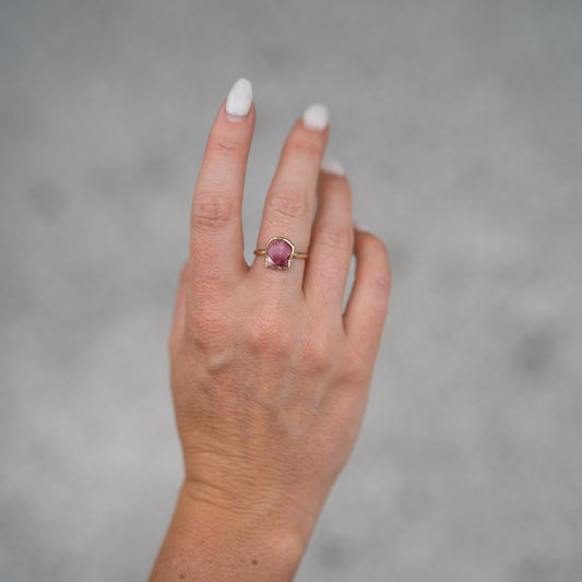 14K Gold Filled Calico Scallop Ring- Size 6.75