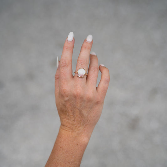 14K Gold Filled Calico Scallop Ring- Size 8.5