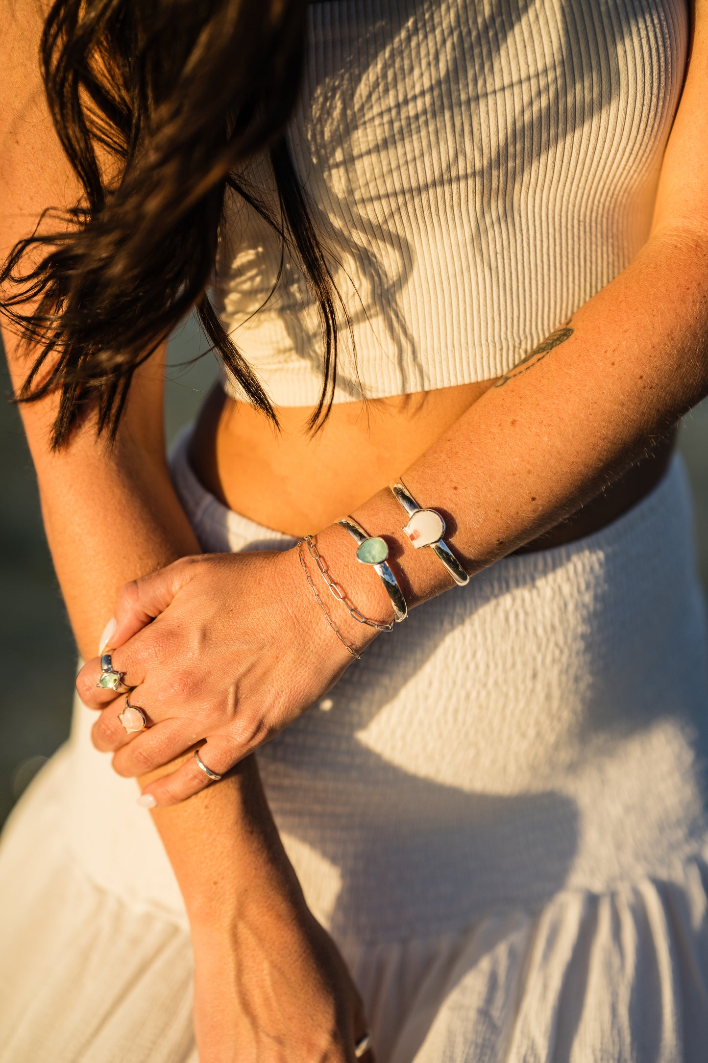 Calico Scallop Sterling Silver Cuff