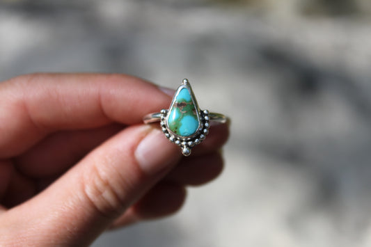 Sonoran Turquoise in Sterling Silver- Size 9