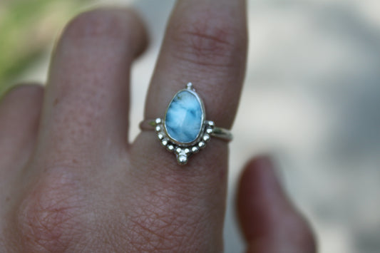 Larimar in Sterling Silver- Size 6.5