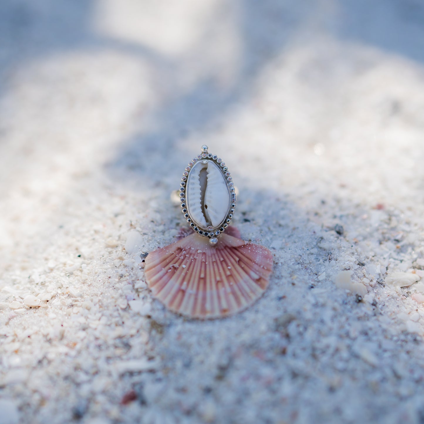 Cowrie Shell Ring - size 8